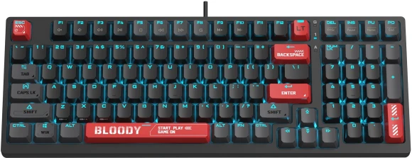 Клавиатура A4Tech Bloody AT98 механическая черный/красный USB for gamer LED (AT98) кабель 1.8м Клавиатура A4Tech Bloody AT98 механическая черный/красный USB for gamer LED (AT98) кабель 1.8м