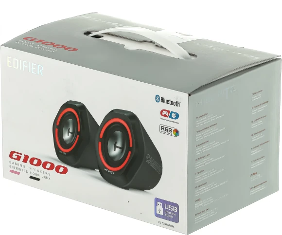 Колонки Edifier G1000 2.0 черный 10Вт BT
