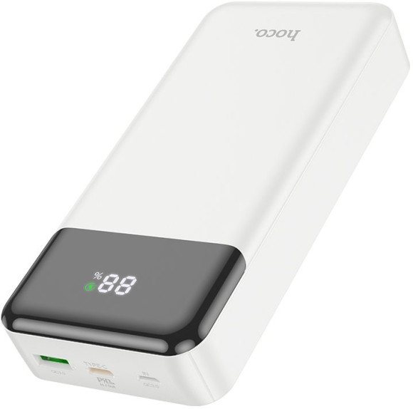 Мобильный аккумулятор Hoco J102A Cool figure 20000mAh QC/PD 20W 5A USB-A/USB-C белый (J102A COOL FIGURE WHITE) Мобильный аккумулятор Hoco J102A Cool figure 20000mAh QC/PD 20W 5A USB-A/USB-C белый (J102A COOL FIGURE WHITE)