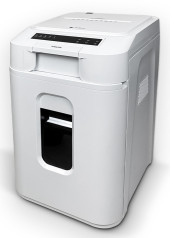 Шредер Heleos АП37-5 белый/белый с автоподачей (секр.P-5) фрагменты 220лист. 37лтр. скрепки скобы пл.карты Шредер Heleos АП37-5 белый/белый с автоподачей (секр.P-5) фрагменты 220лист. 37лтр. скрепки скобы пл.карты