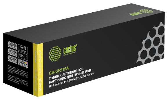 Картридж лазерный Cactus CS-CF212A CF212A желтый (1800стр.) для HP LJ Pro 200 M251/M276 Картридж лазерный Cactus CS-CF212A CF212A желтый (1800стр.) для HP LJ Pro 200 M251/M276