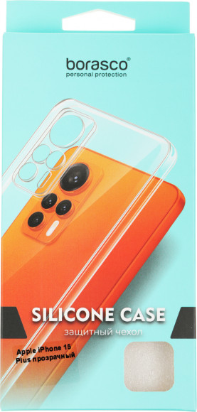 Чехол (клип-кейс) BoraSCO для Apple iPhone 15 Plus Silicone Case прозрачный (72410)