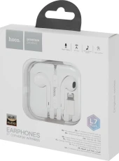 Гарнитура вкладыши Hoco L7 Plus 1.2м белый беспроводные bluetooth в ушной раковине