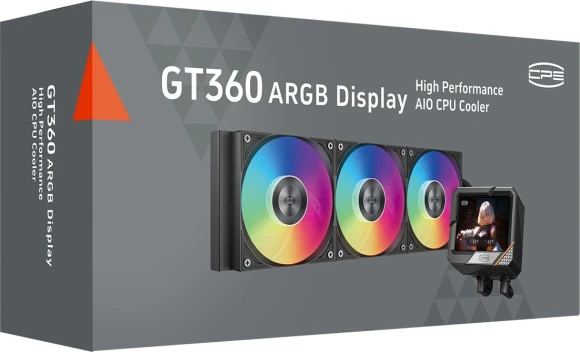 Система водяного охлаждения PcCooler GT360 Display ARGB Soc-AM5/AM4/1200/1700/1851 черный 4-pin 15-41.5dB Al LCD 310W Ret (GT360-BKAWXY-GL)