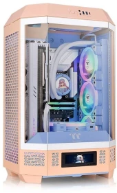 Корпус Thermaltake The Tower 300 Peach Fuzz розовый без БП mATX 8x120mm 6x140mm 2xUSB3.0 audio bott PSU Корпус Thermaltake The Tower 300 Peach Fuzz розовый без БП mATX 8x120mm 6x140mm 2xUSB3.0 audio bott PSU