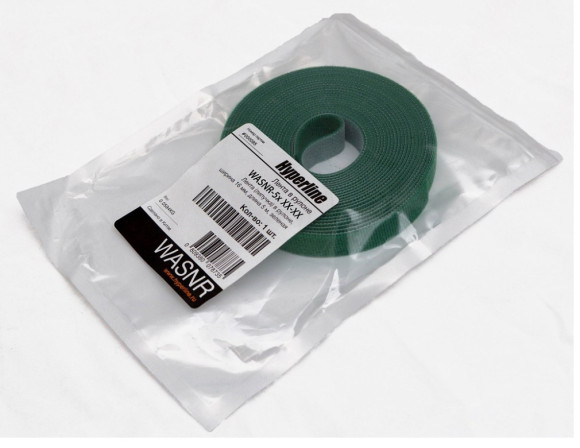 Хомут-липучка Hyperline WASNR-5X16-GN 5000x16мм (упак:1шт) полиамид зеленый Хомут-липучка Hyperline WASNR-5X16-GN 5000x16мм (упак:1шт) полиамид зеленый