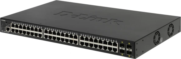 Коммутатор D-Link DGS-1250-52XMP/A1A (L2) 48x1Гбит/с 4SFP+ 48PoE+ 370W управляемый