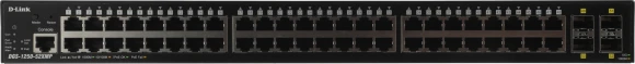 Коммутатор D-Link DGS-1250-52XMP/A1A (L2) 48x1Гбит/с 4SFP+ 48PoE+ 370W управляемый