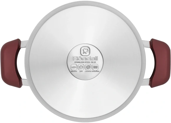 Кастрюля Rondell Bojole RDS-737 5.6л. d=24см (с крышкой) стальной