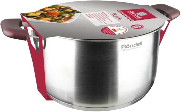Кастрюля Rondell Bojole RDS-737 5.6л. d=24см (с крышкой) стальной
