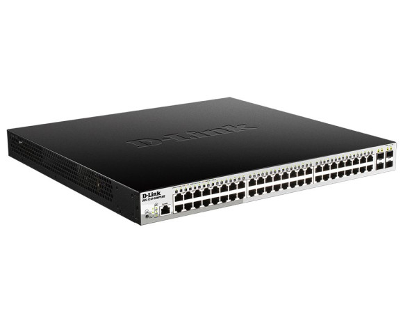 Коммутатор D-Link DGS-1210-52MPP/ME/B3A (L2) 48x1Гбит/с 4SFP 48PoE 740W управляемый Коммутатор D-Link DGS-1210-52MPP/ME/B3A (L2) 48x1Гбит/с 4SFP 48PoE 740W управляемый
