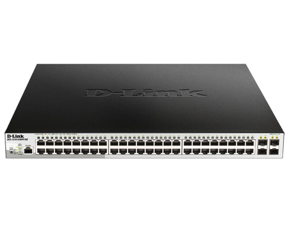 Коммутатор D-Link DGS-1210-52MPP/ME/B3A (L2) 48x1Гбит/с 4SFP 48PoE 740W управляемый Коммутатор D-Link DGS-1210-52MPP/ME/B3A (L2) 48x1Гбит/с 4SFP 48PoE 740W управляемый