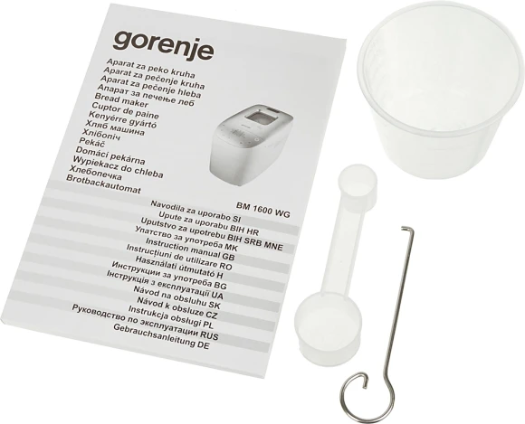 Хлебопечь Gorenje BM1600WG 850Вт белый/серебристый Хлебопечь Gorenje BM1600WG 850Вт белый/серебристый