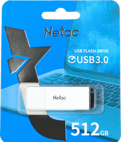 Флеш Диск Netac 512Gb U185 NT03U185N-512G-30WH USB3.0 белый Флеш Диск Netac 512Gb U185 NT03U185N-512G-30WH USB3.0 белый