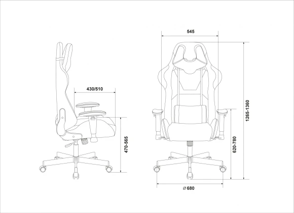 Кресло игровое Zombie VIKING KNIGHT Fabric темно-коричневый Light-10 с подголов. крестов. металл