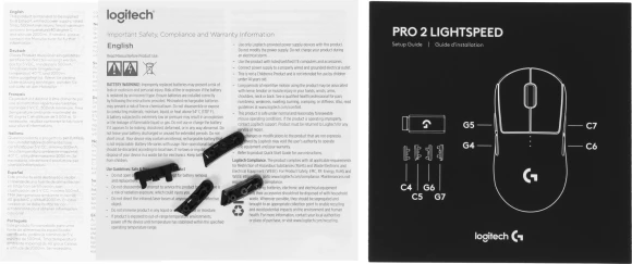 Мышь Logitech G Pro 2 Lightspeed черный оптическая 44000dpi беспров. USB 7but (910-007297)