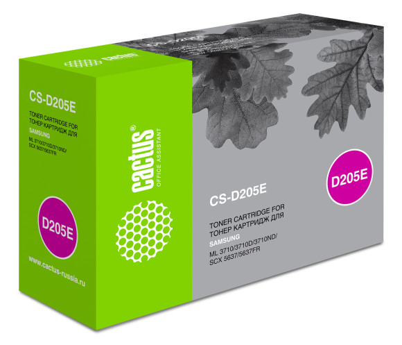 Картридж лазерный Cactus CS-D205E MLT-D205E черный (10000стр.) для Samsung ML-3710ND/ML-3712DW/SCX-5639FW/SCX-5637FR Картридж лазерный Cactus CS-D205E MLT-D205E черный (10000стр.) для Samsung ML-3710ND/ML-3712DW/SCX-5639FW/SCX-5637FR