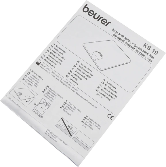 Весы кухонные электронные Beurer KS19 lemon макс.вес:5кг рисунок Весы кухонные электронные Beurer KS19 lemon макс.вес:5кг рисунок