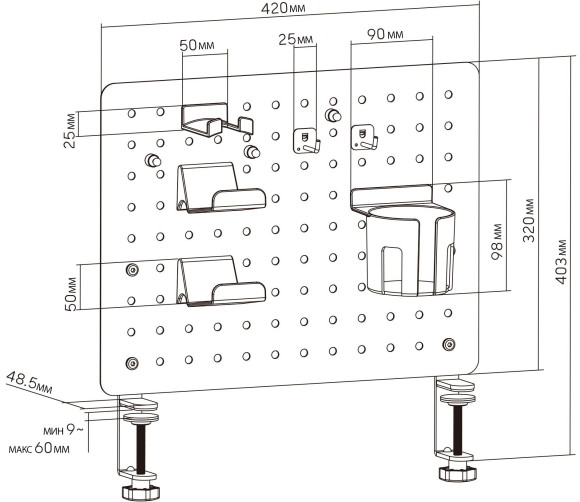 Органайзер Cactus CS-GMPB-RD красный Органайзер Cactus CS-GMPB-RD красный