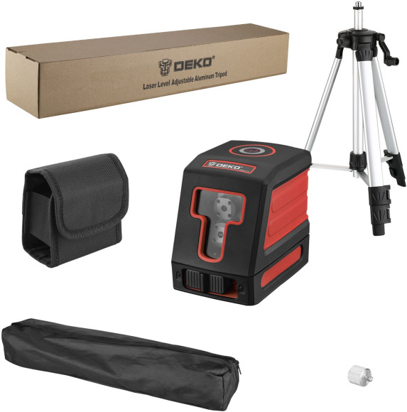 Уровень лазер. Deko DKLL11 SET 2 2кл.лаз. 635нм цв.луч. красный 2луч. (065-0271)