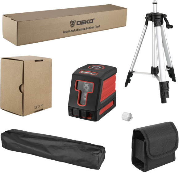 Уровень лазер. Deko DKLL11 SET 2 2кл.лаз. 635нм цв.луч. красный 2луч. (065-0271)