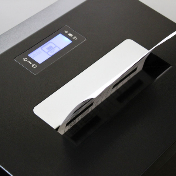 Шредер Heleos УО55-7 черный (секр.P-7) фрагменты 7лист. 55лтр. Шредер Heleos УО55-7 черный (секр.P-7) фрагменты 7лист. 55лтр.