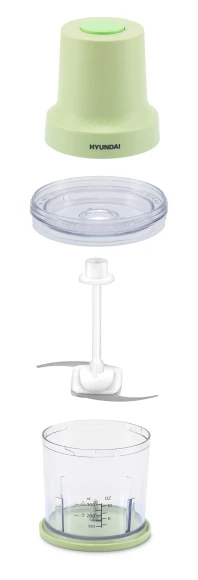 Измельчитель электрический Hyundai HYC-P3128 0.8л. 300Вт салатовый/белый