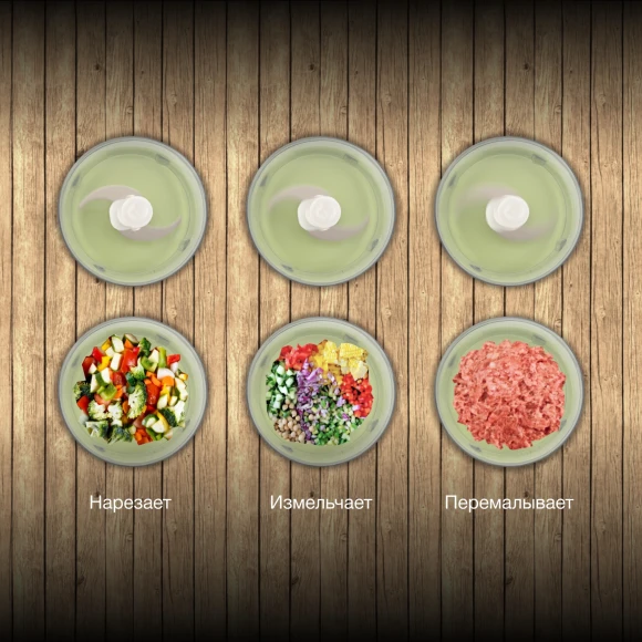 Измельчитель электрический Hyundai HYC-P3128 0.8л. 300Вт салатовый/белый