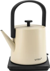 Чайник электрический Vitek VT-WK1001 0.8л. 1000Вт белый/черный корпус: металл Чайник электрический Vitek VT-WK1001 0.8л. 1000Вт белый/черный корпус: металл