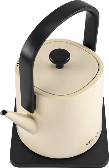 Чайник электрический Vitek VT-WK1001 0.8л. 1000Вт белый/черный корпус: металл Чайник электрический Vitek VT-WK1001 0.8л. 1000Вт белый/черный корпус: металл