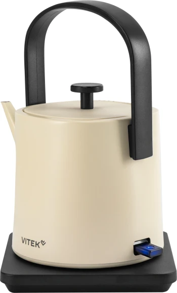 Чайник электрический Vitek VT-WK1001 0.8л. 1000Вт белый/черный корпус: металл Чайник электрический Vitek VT-WK1001 0.8л. 1000Вт белый/черный корпус: металл