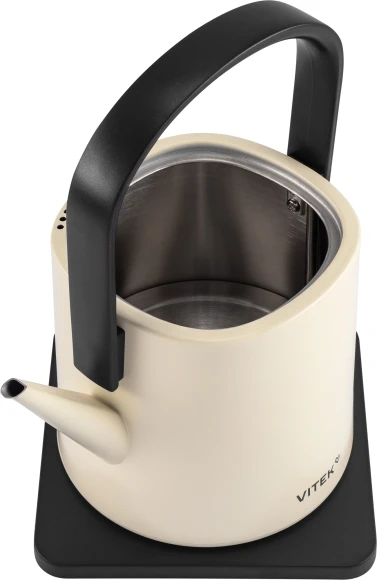 Чайник электрический Vitek VT-WK1001 0.8л. 1000Вт белый/черный корпус: металл Чайник электрический Vitek VT-WK1001 0.8л. 1000Вт белый/черный корпус: металл