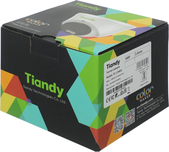 Камера видеонаблюдения IP Tiandy TC-C34XS I3W/E/Y/2.8mm/V4.2 2.8-2.8мм корп.:белый (TC-C34XS I3W/E/Y/2.8/V4.2)