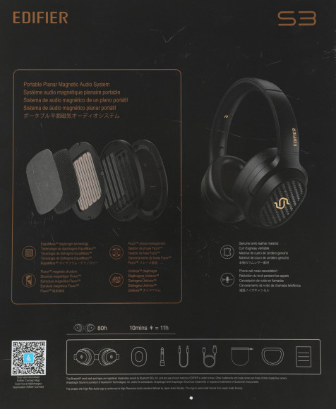 Гарнитура накладные Edifier Stax Spirit S3 черный беспроводные bluetooth оголовье