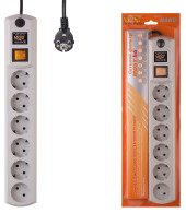 Сетевой фильтр Most H6 2м (6 розеток) белый (коробка) Сетевой фильтр Most H6 2м (6 розеток) белый (коробка)