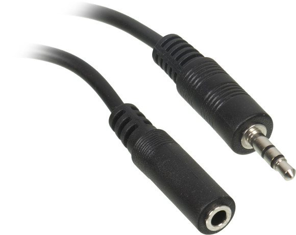 Кабель-удлинитель аудио Buro Jack 3.5 (m)/Jack 3.5 (f) 2м. черный (BAAC003-2) Кабель-удлинитель аудио Buro Jack 3.5 (m)/Jack 3.5 (f) 2м. черный (BAAC003-2)