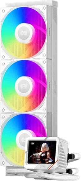 Система водяного охлаждения PcCooler GT360 Display ARGB Soc-AM5/AM4/1200/1700/1851 белый 4-pin 15-41.5dB Al LCD 310W Ret (GT360-WHAWXY-GL)