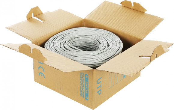 Кабель сетевой UTP 4 пары cat.5E solid 0.40мм CCA 305м серый Кабель сетевой UTP 4 пары cat.5E solid 0.40мм CCA 305м серый