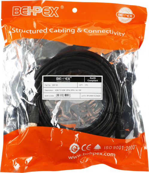 Кабель аудио-видео High Speed ver.1.4 HDMI (m)/HDMI (m) 10м. позолоч.конт. черный