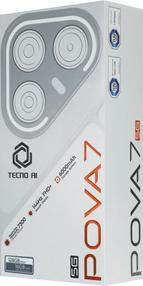 Смартфон Tecno Pova 7 5G 128Gb 8Gb зеленый моноблок 3G 4G 2Sim 6.78" 1080x2460 Android 15 50Mpix 802.11 a/b/g/n/ac/ax NFC GPS GSM900/1800 Protect microSD max1024Gb Смартфон Tecno Pova 7 5G 128Gb 8Gb зеленый моноблок 3G 4G 2Sim 6.78" 1080x2460 Android 15 50Mpix 802.11 a/b/g/n/ac/ax NFC GPS GSM900/1800 Protect microSD max1024Gb