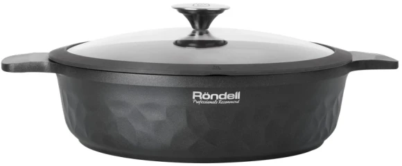Сотейник Rondell ArtDeco RDA-1255 4.3л. d=28см (с крышкой) черный
