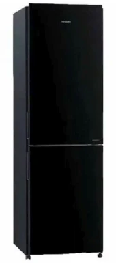 Холодильник Hitachi R-BG410PUC6 GBK 2-хкамерн. черный стекло инвертер