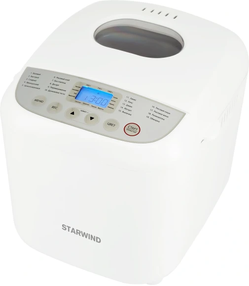 Хлебопечь Starwind SBM2085 600Вт белый/серебристый Хлебопечь Starwind SBM2085 600Вт белый/серебристый