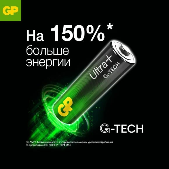 Батарея GP Ultra Plus Alkaline 24AUPA21-2CRSB2 AAA (2шт) блистер Батарея GP Ultra Plus Alkaline 24AUPA21-2CRSB2 AAA (2шт) блистер
