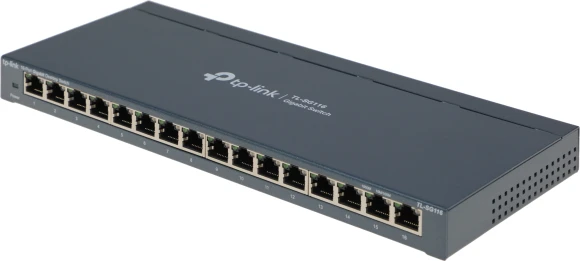 Коммутатор TP-Link TL-SG116 (L2) 16x1Гбит/с неуправляемый