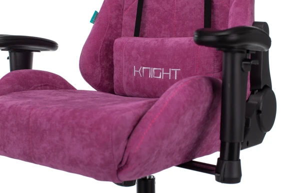 Кресло игровое Zombie VIKING KNIGHT Fabric малиновый Light-15 с подголов. крестов. металл Кресло игровое Zombie VIKING KNIGHT Fabric малиновый Light-15 с подголов. крестов. металл