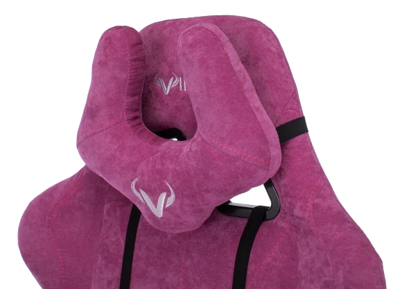 Кресло игровое Zombie VIKING KNIGHT Fabric малиновый Light-15 с подголов. крестов. металл Кресло игровое Zombie VIKING KNIGHT Fabric малиновый Light-15 с подголов. крестов. металл