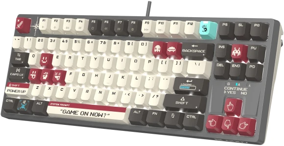 Клавиатура A4Tech S87 Pixels механическая серый/белый USB for gamer LED кабель 1.8м