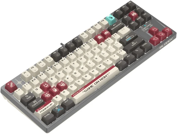 Клавиатура A4Tech S87 Pixels механическая серый/белый USB for gamer LED кабель 1.8м