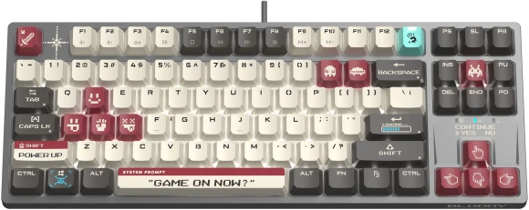 Клавиатура A4Tech S87 Pixels механическая серый/белый USB for gamer LED кабель 1.8м